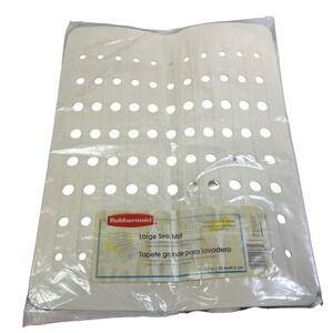 Rubbermaid Large Sink Mat Bisque 12.8x15.9 Kitchen Dish Protector 1292 NEW